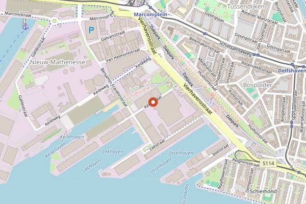 Map showing Cinema Culinair in Rotterdam