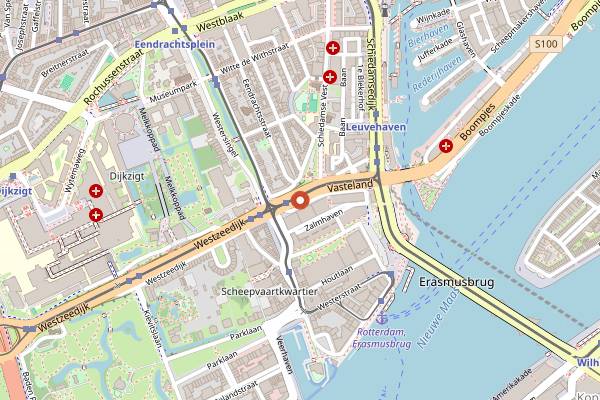 Map showing De Bakkerswinkel in Rotterdam
