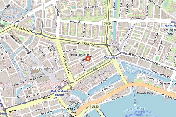 Map showing Giraffe Coffee Bar and Academy in Rotterdam