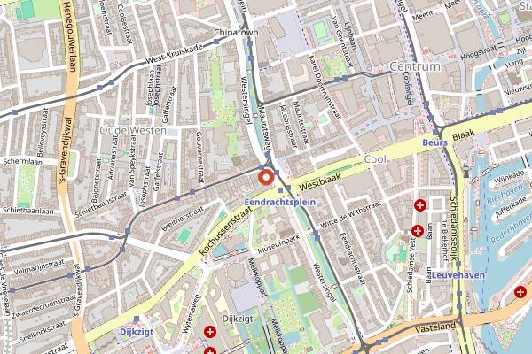 Map showing Heilige Boontjes in Rotterdam