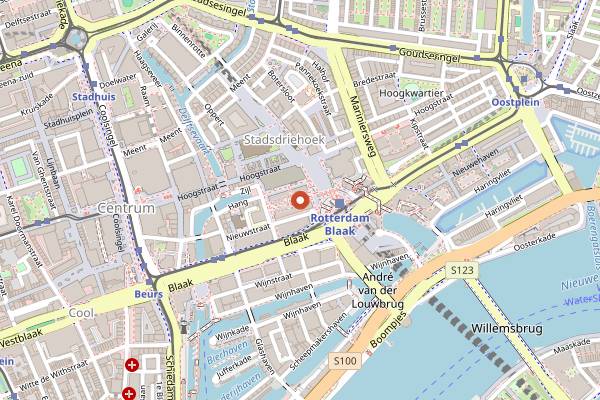 Map showing The Tea Lab in Rotterdam