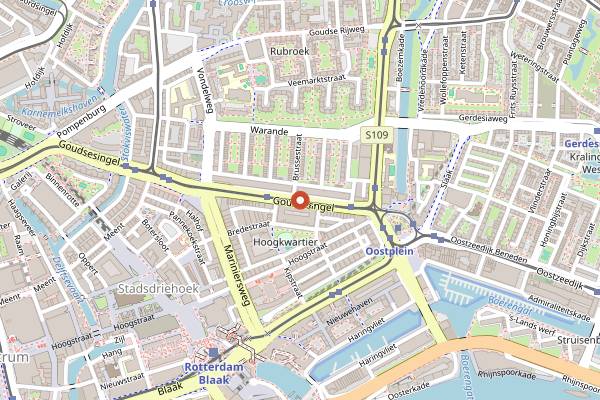 Map showing BACKYARD in Rotterdam