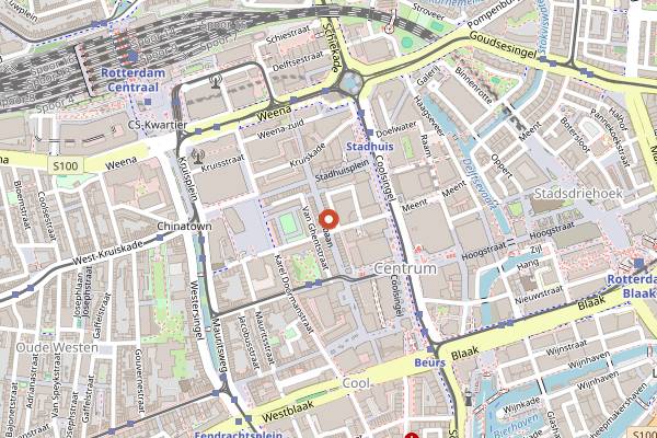 Map showing Copper Branch in Rotterdam