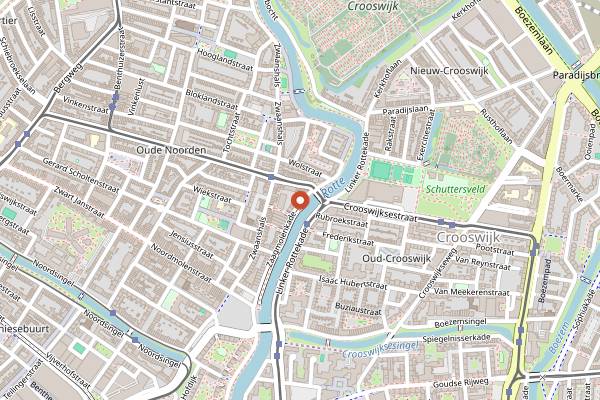 Map showing De Brunch Club in Rotterdam