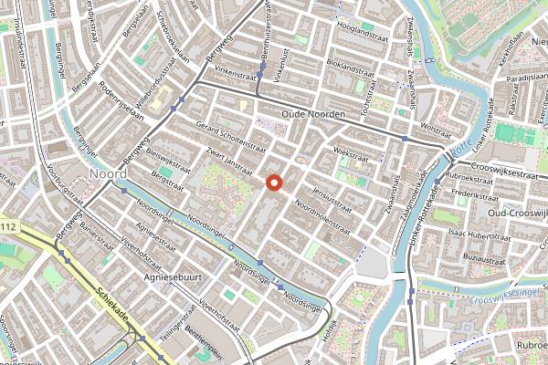 Map showing De Eekhoorn in Rotterdam