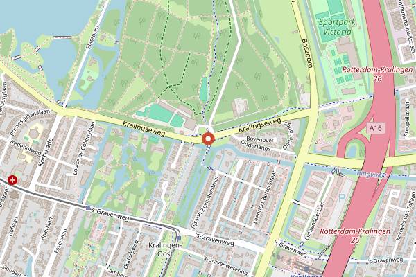 Map showing De Kade in Rotterdam