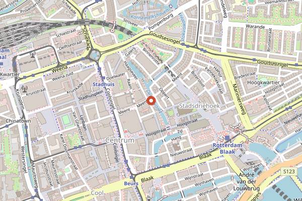Map showing Dudok in Rotterdam
