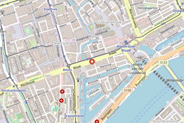Map showing Vegan Pizza Bar in Rotterdam