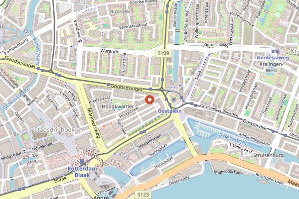 Map showing Kookstudio Koken in Rotterdam in Rotterdam