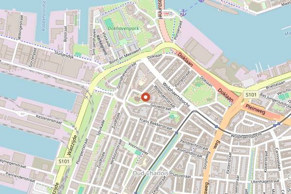 Map showing Shofukan Sushi Workshop in Rotterdam