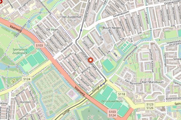 Map showing Surinamese Home Kitchen Class in Rotterdam