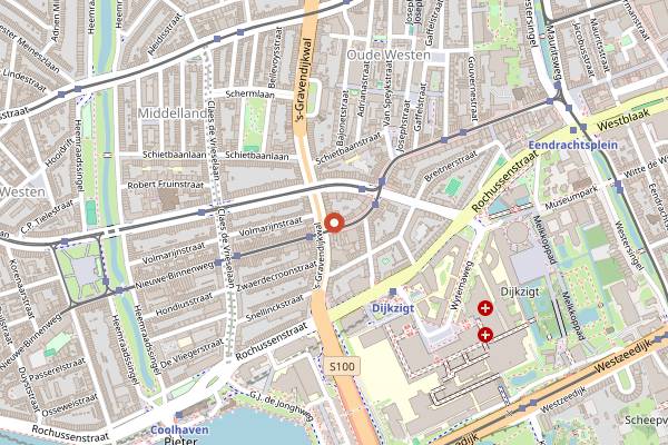 Map showing Afsana in Rotterdam