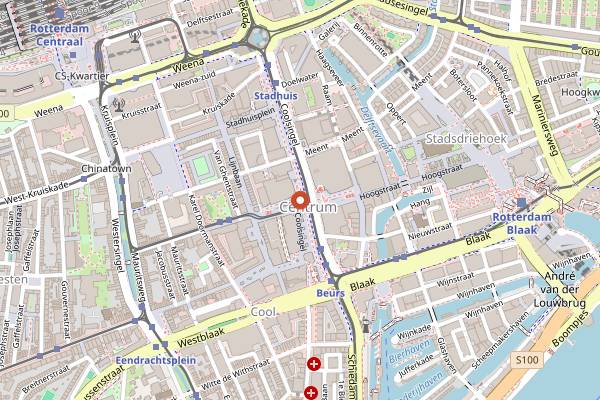 Map showing NORI Vegan Sushi and Wok in Rotterdam