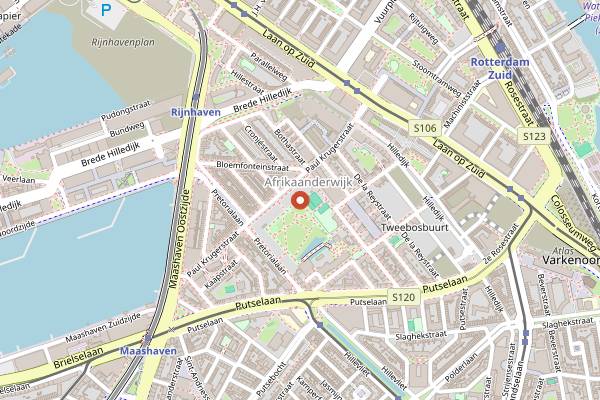 Map showing Festival TREK in Rotterdam
