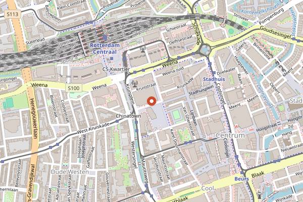 Map showing Night of the Food Rotterdam in Rotterdam