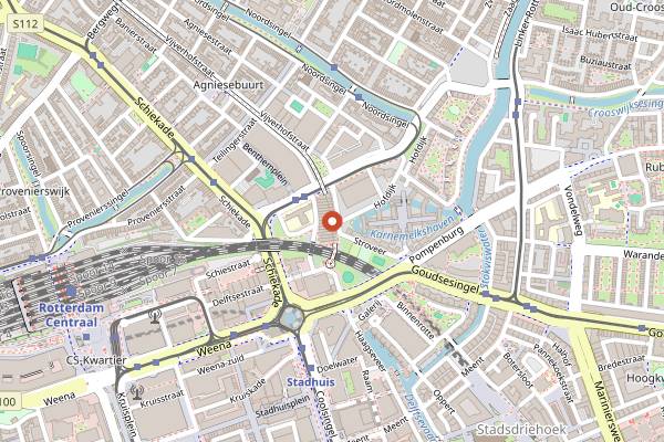 Map showing FG Restaurant in Rotterdam