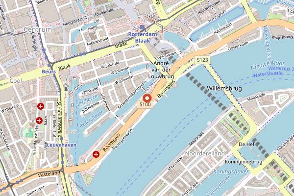 Map showing Fred in Rotterdam