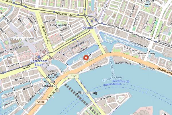 Map showing Heering in Rotterdam
