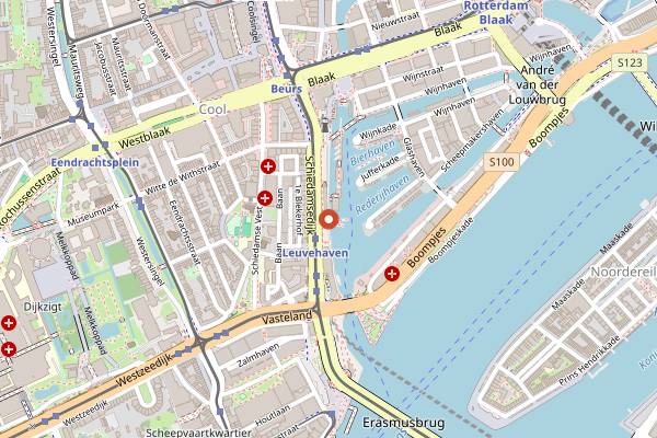 Map showing Messina in Rotterdam