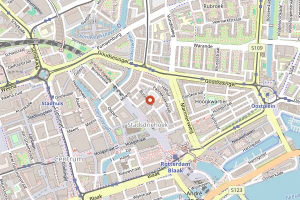 Map showing Panzeró in Rotterdam