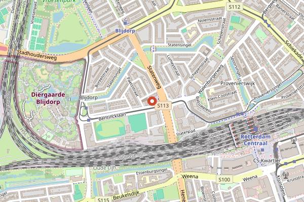 Map showing Wijnbar Walsjérot in Rotterdam