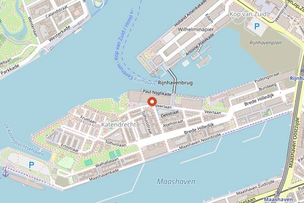 Map showing Fenix Food Factory in Rotterdam