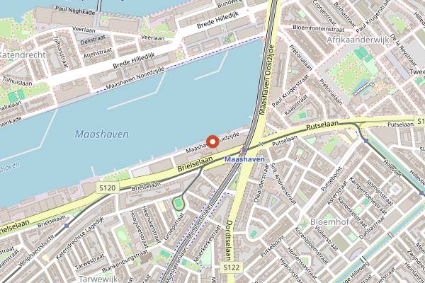 Map showing Maassilo in Rotterdam