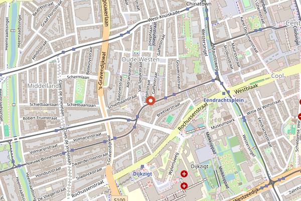Map showing Casa Thai in Rotterdam