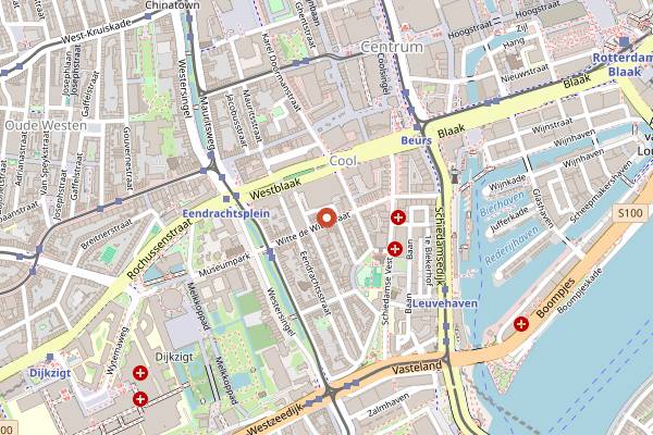 Map showing Madame Saigon in Rotterdam