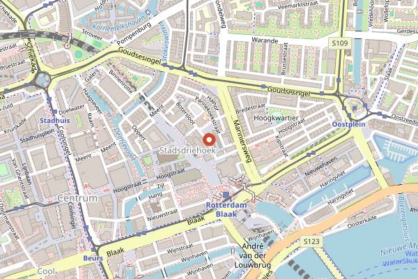 Map showing Nine Bar in Rotterdam