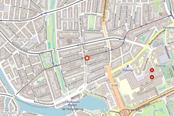 Map showing Spaghetteria in Rotterdam