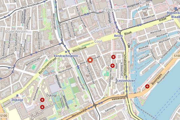 Map showing Bitterballen Food Cart on Witte de With in Rotterdam