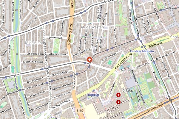 Map showing Agaoglu Pide ve Doner in Rotterdam