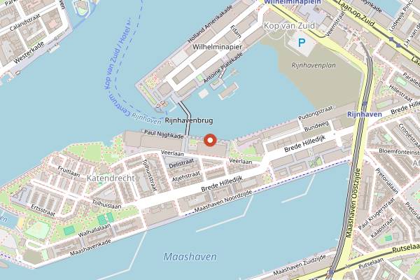 Map showing Blije Wijnen in Rotterdam