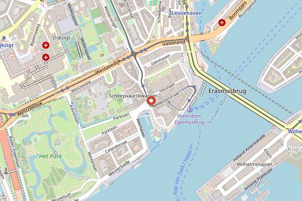 Map showing Charlie's Wijnbar in Rotterdam