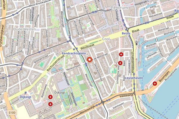 Map showing Het Eigendom in Rotterdam