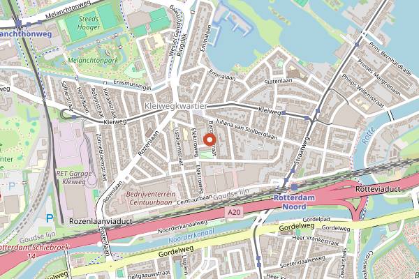 Map showing Wijnbar de Avonden in Rotterdam
