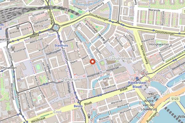 Map showing Wijnbar Janssen en Van Dijk in Rotterdam