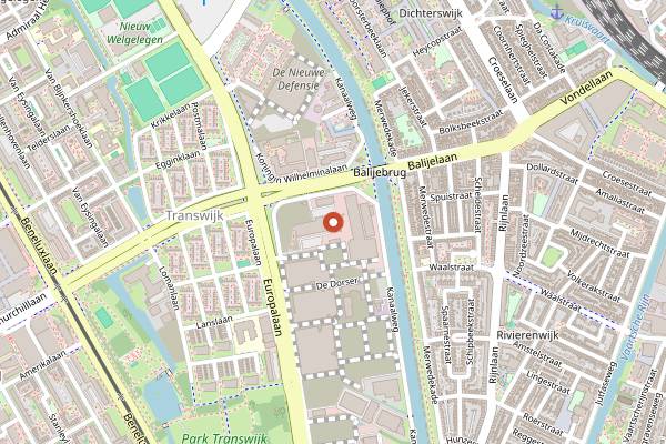 Map showing Kadet Bakery in Utrecht