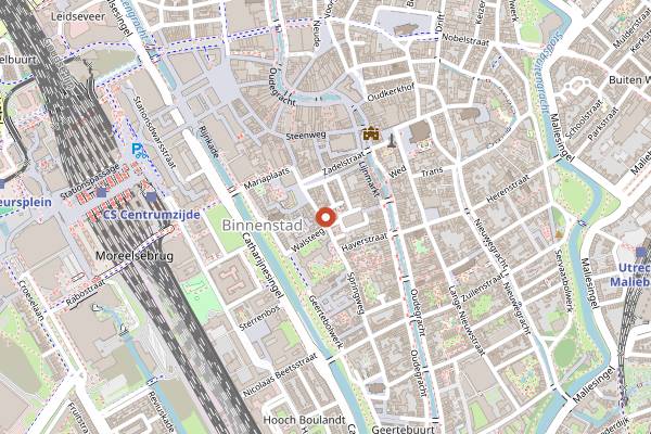 Map showing KEEK Springweg in Utrecht