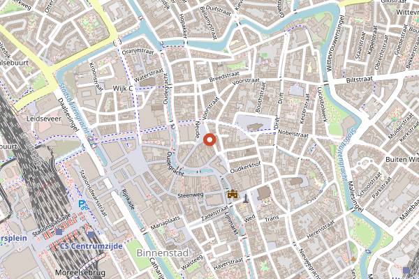 Map showing Cafe De Beurs in Utrecht