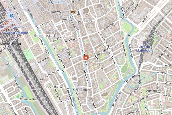 Map showing Kafe Belgie in Utrecht