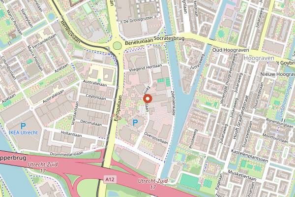 Map showing Eleven Brewing in Utrecht