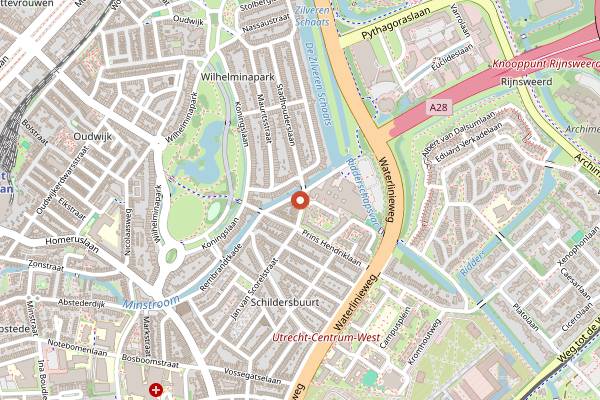 Map showing District Brood & Koffie in Utrecht