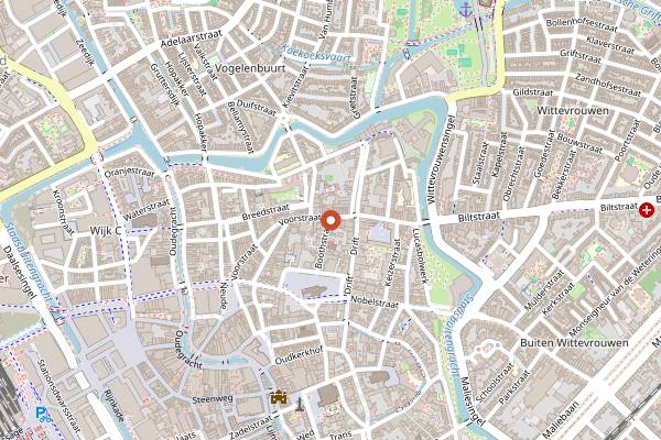 Map showing GYS Voorstraat in Utrecht