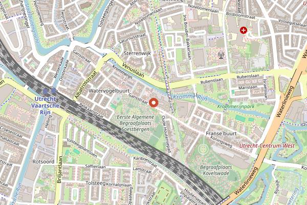 Map showing Bar Barak in Utrecht