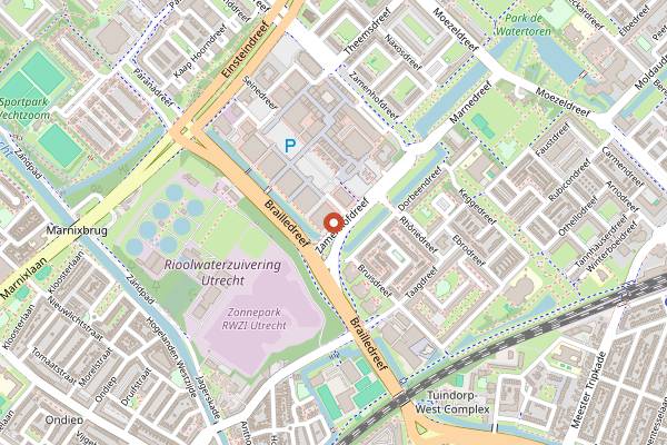 Map showing Oproer Brewery in Utrecht