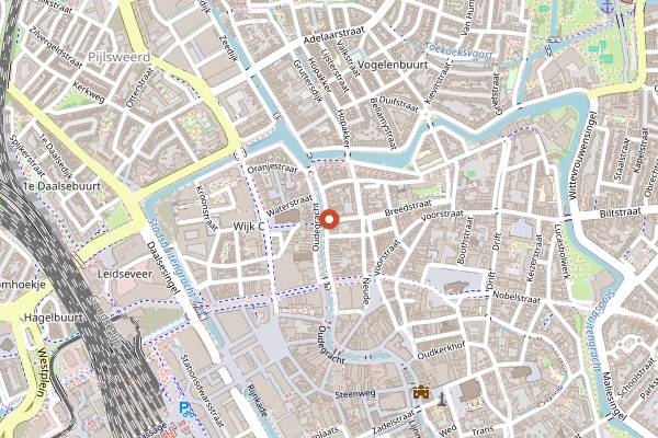 Map showing vandeStreek Oudegracht in Utrecht