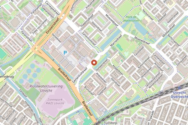 Map showing Overvecht Market in Utrecht