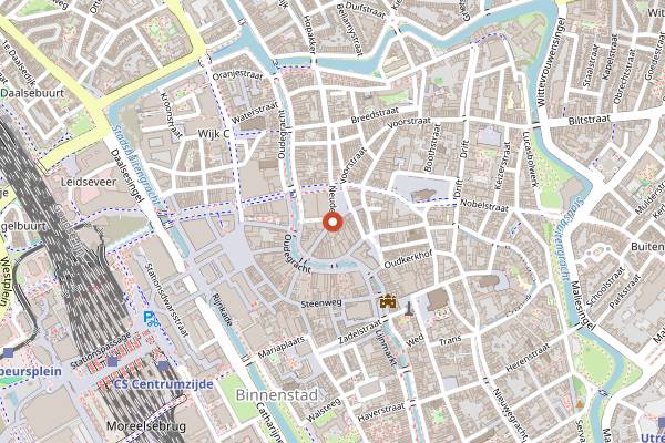 Map showing Cafe Neude in Utrecht